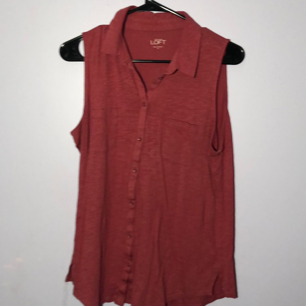 Dusty Pink button up Tank